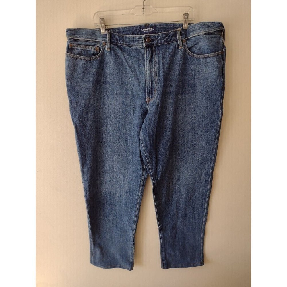 Lands' End Square Rigger Traditional Fit Jeans Men's Size 44 Denim Medium Blue